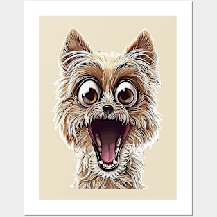 Funny Surprised Dog Posters and Art